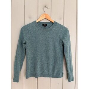J. Crew 100% Cashmere Crewneck Sweater XS Heather Mineral Style #K1313